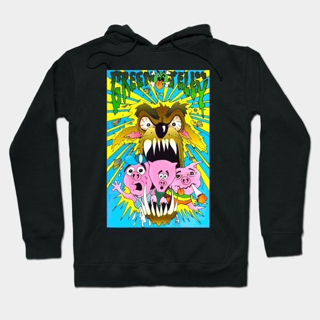 Three Little Pigs - Green Jelly Hoodie by media319